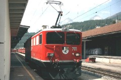 RhB (Rhätische Bahn), St. Moritz 15. July 2003